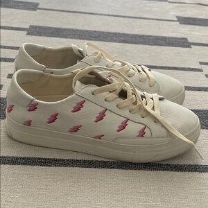Soludos Womens Ibiza Lightening Sneaker White Size 9.5